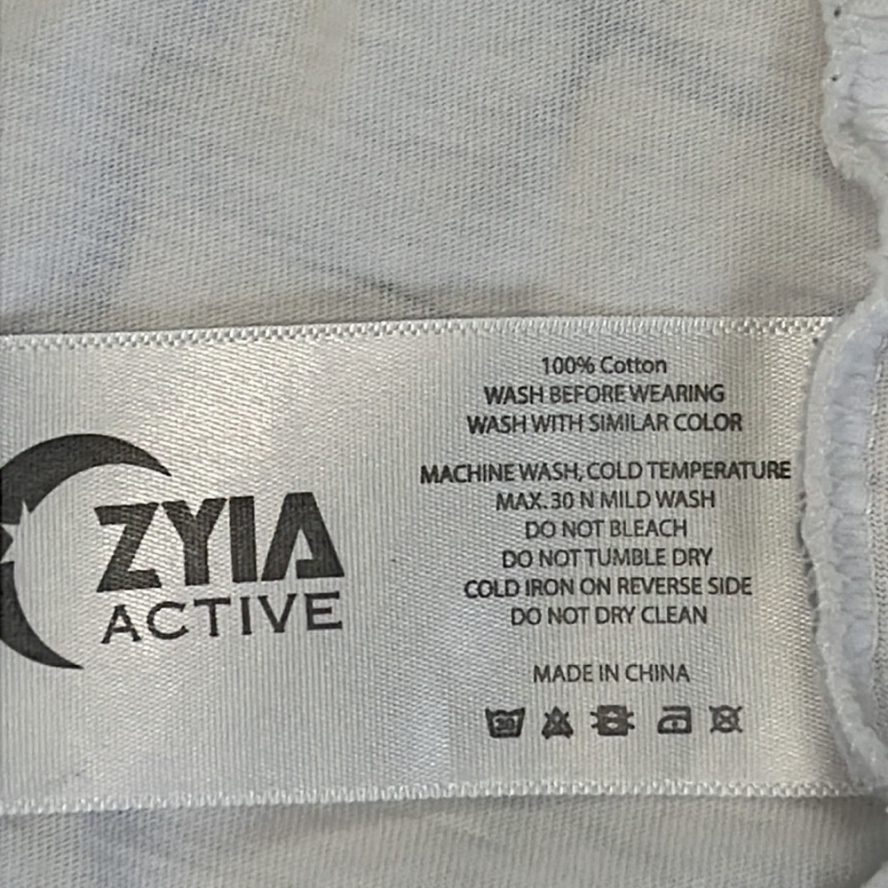 ZYIA ACTIVE HIKING TEE SZ XXXL COTTON GRAPHIC WHITE - Picture 4 of 7